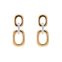 Aretes DIAMANTE-0.18ct H/SI 8.8gr ORO AMARILLO/BLANCO 18K