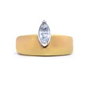 ANILLO DIAMANTE Talla/Marquise 0.45ct 5.7gr. ORO AMARILLO 18K