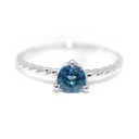 Anillo LA PAZ Solitario TOPACIO AZUL-LONDON 0.66Ct 1.5gr 18K