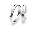 [CYC] Par de argollas de matrimonio "BASIC" - Oro 14k blanco 4.0mm (04031-04032) 