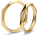 [CYC] Par de argollas de matrimonio "AFTERGLOW" - Oro 14k amarillo 2.5mm (06483 -06484) 