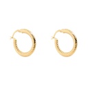 ARRACADAS 22X2.4MM TEXTURED HOOP 2.37 18KY