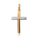 Cruz Creu Fedele "CONCAVA" - Oro 18k combinado - 16x10mm