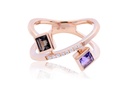 Anillo Beauty "PURE LOVE AMETHYST" - Oro 18k rosa