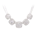 Gargantilla Halo "SQUARE" - oro 18k blanco