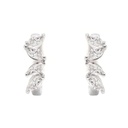 Aretes "AGAVE" - Oro 18k blanco - 0.42 cttw