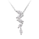 Gargantilla "AGAVE" - Oro 18k blanco - 0.26 cttw