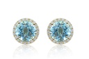 ARETES SONNE TOPACIO-AZUL B40P 3.7gr ORO AMARILLO 18K