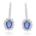 ARETES HALO B119P FVS ZAFIRO-OV238P 5.4gr. ORO BLANCO 18K