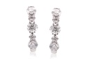 Aretes Ice & 40C "TRILOGY" - Oro 18k blanco - 1.03ct