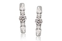 Aretes Ice & 40C "TRILOGY" - Oro 18k blanco - 0.48ct