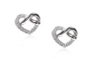 Aretes AmoreVero "HEART KNOT" - Oro 18k blanco