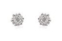 Aretes Pure love "CLUSTER" - Oro 18k blanco - 0.15ct