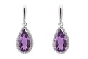Aretes Beauty "HALO" - Oro 18k blanco - pera