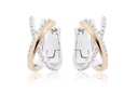 Aretes Orbita "BEAUTY" - Oro 18k combinado