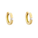 Arracadas Hoop "HUGGIS MATE" - Oro 14k blanco - 14x2mm