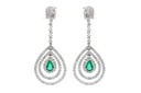 Aretes Chromatic grandeurs "DROP" - Oro 18k blanco