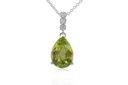 Gargantilla Colors of the sky "PEAR" - Oro 18k blanco - peridoto