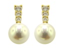 ARETES MIKIMOTO MORNING DEW 8MM*A B29P 18KY 3.8