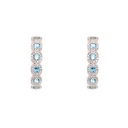 ARRACADAS TORMENTA 12-TOPACIOS SWISS BLUE-0.90ct DIAMANTES-0.34ct GVS 6.1gr. ORO AMARILLO 18K