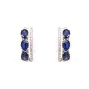 Aretes “PATH“ zafiros y diamantes Oro 18K