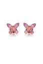 ARETES BUTTERFLY ZAF-ROSA60P 2.4gr 18KR